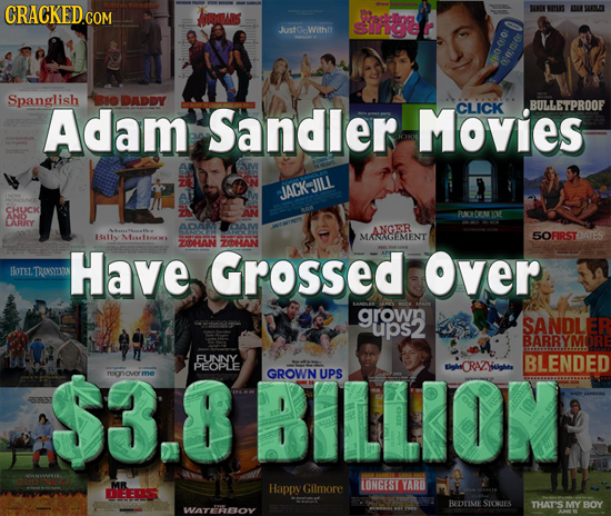 igge MTE ELS su ARNTAS Justcwithlt COoE Spanglish B1 DADDY Adam Sandler Movies CLICK BULLETPROOF JACK-JILL CHUICK AN PURC DRNK IOE AN LARRY ADAME AM A