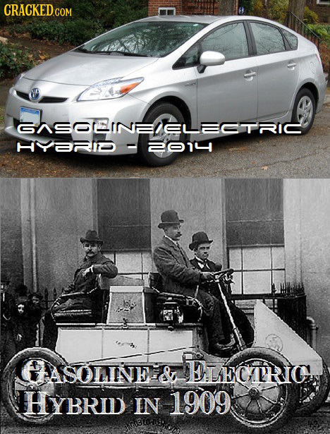 CRACKED GASOEINEELECTRIC 2014 GASOLNNE& LECARIC HYBRID IN 1909