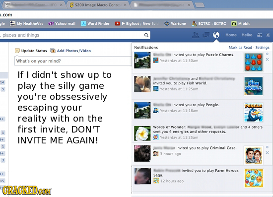 $200 Image Macro Contes .com My Healthevet Yahoo mail A. Word Finder Bigfoot : New Eid Wartune BGTRC : BGTRC m Mibbit places and things Home Helke Not