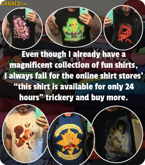 CRACKEDCON Even though I already have a magnificent collection of fun shirts, I always fall for the online shirt stores' this shirt is available for 