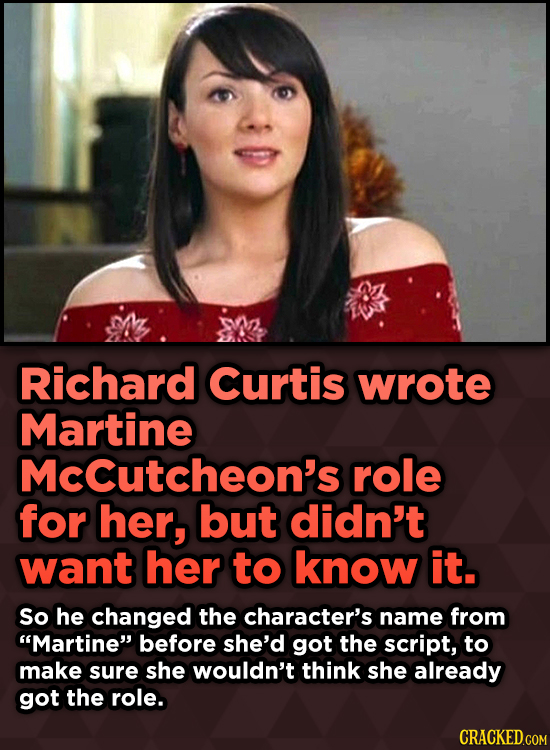 15 Weird Details About Love Actually That You Never Knew - Richard Curtis wrote Martine Mccutcheon's role for her, but didn't want her