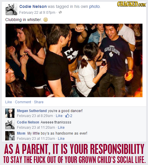 CRACKEDO Codie Nelson was tagged in his own photo. February 22 at 9:07pm Clubbing in whistler. Like Comment- Share Megan Sutherland you're a good danc