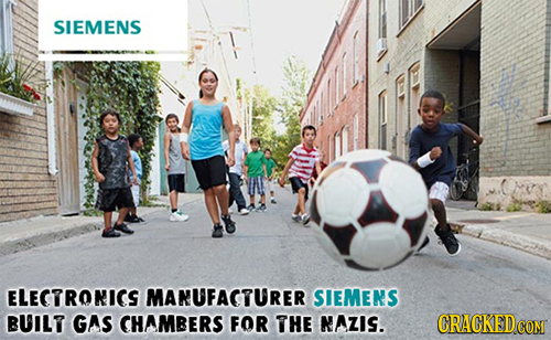 SIEMENS ELECTRORICS MANUFACTURER SIEMENS BUILT GAS CHAMBERS FOR THE NAZIS. CRACKEDCON