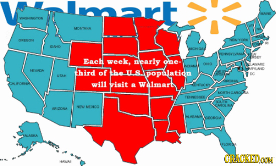 MANE WASNGTON MONTANA OREGON NEWN yeK DALO MICHIGA PENNSYIVANA N RY Each week, nearly gine- ome- oeo AINABE LEDANA ARYANID NEVADA third of the Us popu