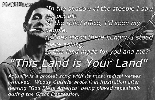 CRAGKEDOON In the shadow of the steeple I saw My people By the relief office, I'd seen my people. Asithey stood there hungry; I stood there asking, I