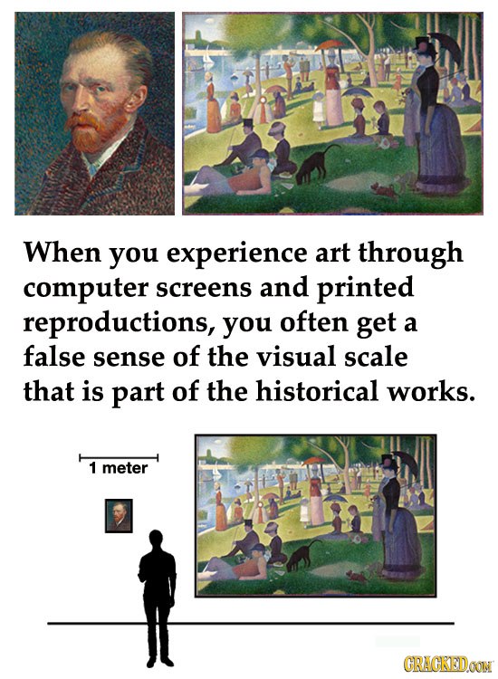 When you experience art through computer screens and printed reproductions, you often get a false sense of the visual scale that is part of the histor