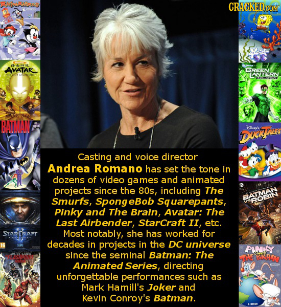 CRACKEDCO ASAIt AVATAR GREEN LANTERN Demaoy BAIMAIN Dfsepls DDUy AE Casting and voice director Andrea Romano has set the tone in dozens of video games