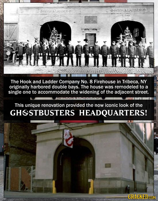 The Hook and Ladder Company No. 8 Firehouse in Tribeca, NY originally harbored double bays. The house was remodeled to a single one to accommodate the