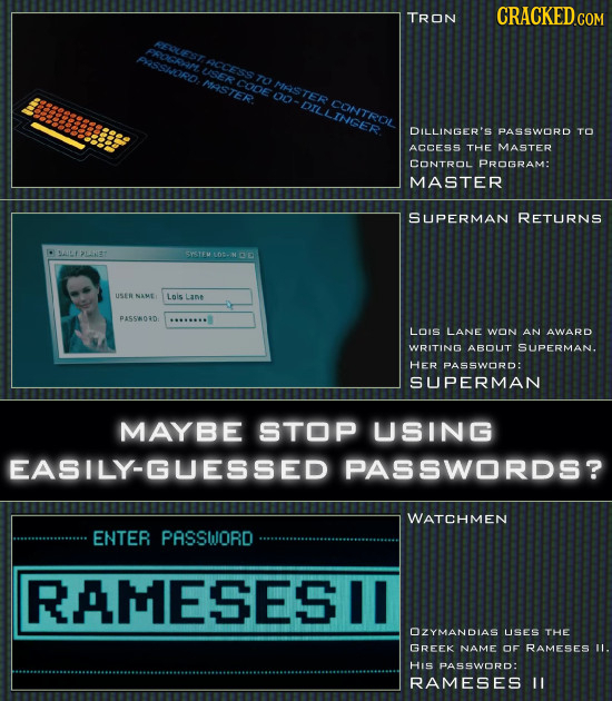 TRON CRACKED co o ACCESS USER CODEOO- MASTER TO MSTER DIL CONTROL LINGER DILLINGER'S PASSWORD TO ACCESS THE MASTER CONTROL PROGRAM: MASTER SUPERMAN RE