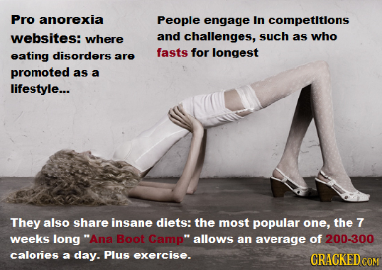 Pro anorexia People engage In competitlons websites: where and challenges, such as who eating disorders fasts for longest are promoted as a lifestyle.