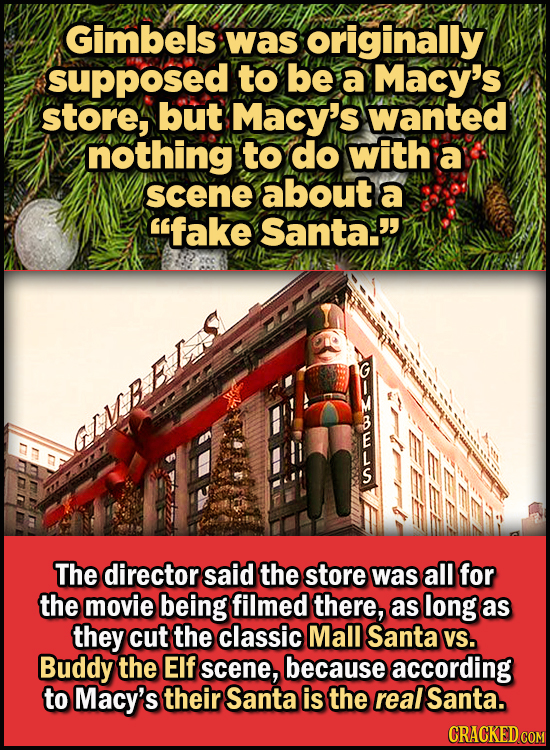 23 Son Of A Nutcracker Facts About The Christmas Classic Elf - Gimbels was originally supposed to be a Macy’s store, but Macy’s wanted nothing to do w