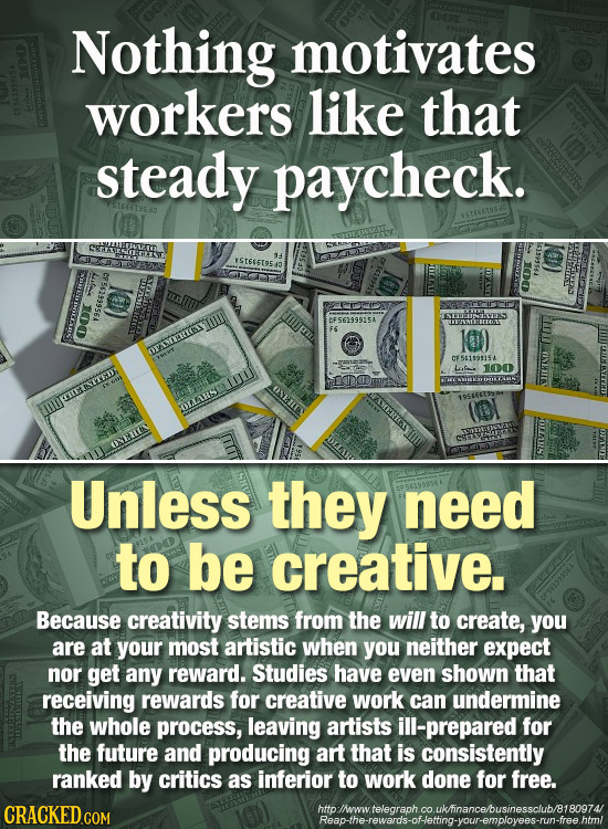 Nothing motivates workers like that steady paycheck. 1ST615T95 o s 100 DF56199915A WNRTOOT 100 TEAIEKL CF5112115A Lo 1D0 TETESTTED, DIAARS ONES Unless