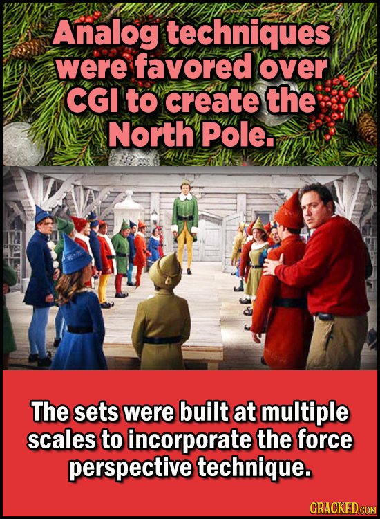 23 Son Of A Nutcracker Facts About The Christmas Classic Elf - Analog techniques were favored over CGI to create the North Pole.
The sets were built