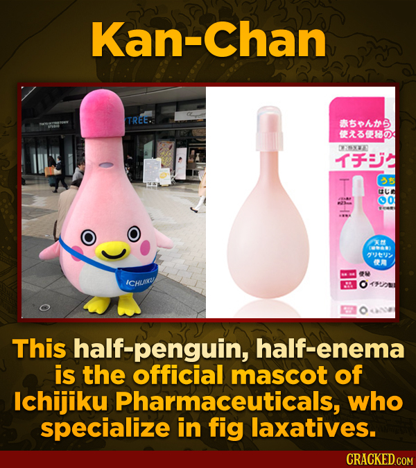 Kan-Chan TREE 5phts 39510 0YSX TjS 5 uUD 00 X A utu A ICHUIKY Ao This f-penguin, -enema is the official mascot of lchijiku Pharmaceuticals, who specia