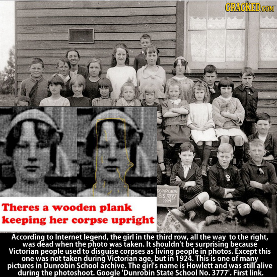 CRAGKEDCON DUINROBIN SS37117 1024 Theres a wooden plank keeping her corpse upright According to Internet legend, the girl in the third row, all the wa