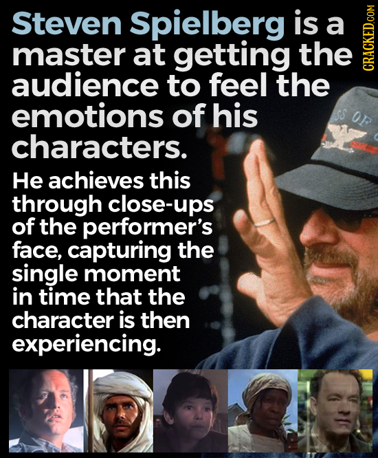 Steven Spielberg is a master at getting the audience to feel the GRAI emotions of his OF characters. He achieves this through close-ups of the perform