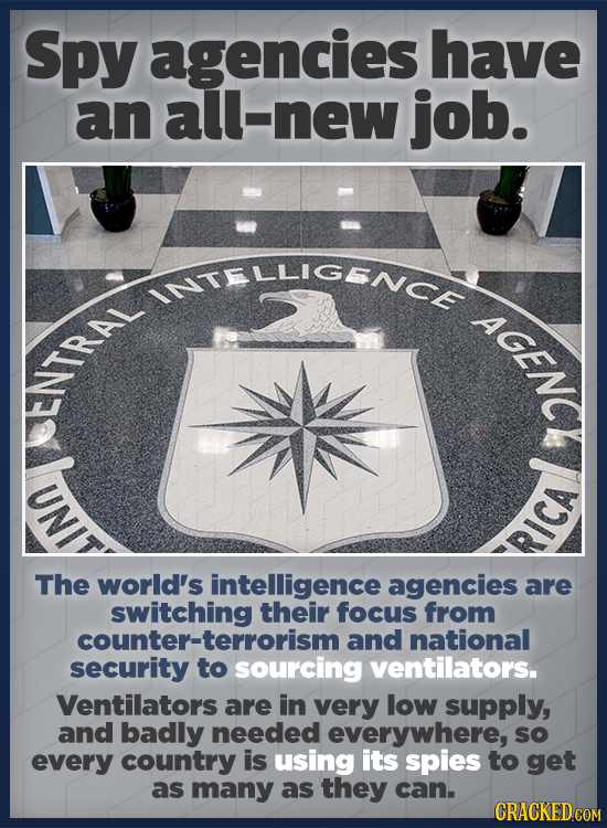 Spy agencies have an l-new job. InTELLICENCE TRAL NY RICA The world's intelligence agencies are switching their focus from counter-terrorism and natio