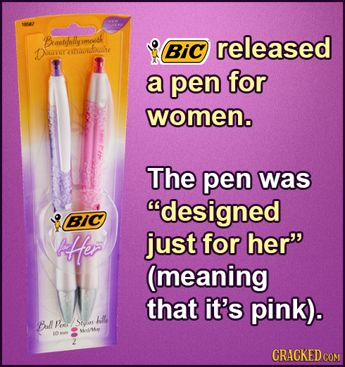 18387 NEW ADvtAu Beautifullys smtooth released DOuceur xtreordtinaite BiC a pen for womeno The pen was designed BIC ke Her just for her' (meaning th