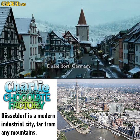Dusseldorf. Germany Cha he ANDTHE CHOCOLZATE FACTORY Dusseldorf is a modern industrial city, far from any mountains. 