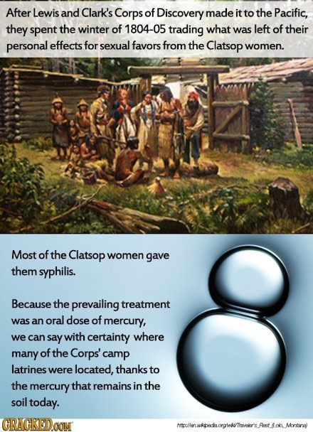 After Lewis and Clark's Corps of Discovery made it to the Pacific, they spent the winter of 1804-05 trading what was left of their personal effects fo