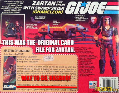 The murto o dlisguise is ZARTAN THE to SOYO doe ENEMY GEOEA Zatan His strateov he changes WITH SWAMP. SKIER colore oconco his tru idlentity Almd in IC