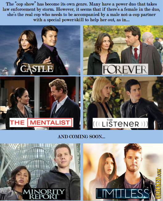 The cop show has become its own genre. Many have a power duo that takes law enforcement by storm. However, it seems that if there's a female in the