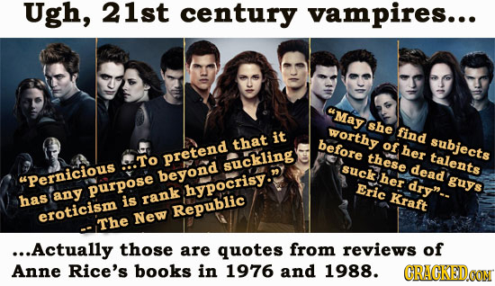 Ugh, 21st century vampires... aMay she worthy find it that before of subjects her pretend these talents To suckling suck dead Pernicions beyond her dr