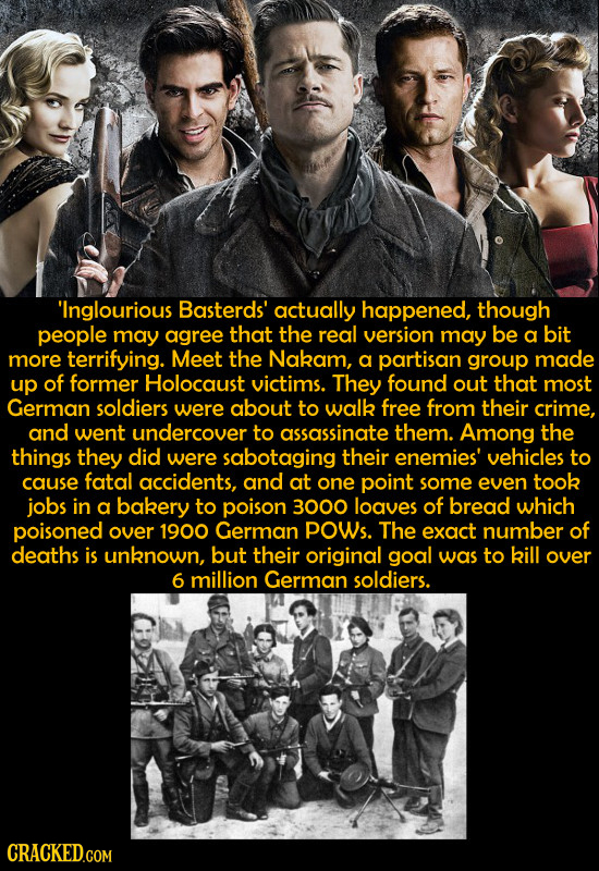 'Inglourious Basterds' actually happened, though people may agree that the real version may be a bit more terrifying. Meet the Nakam, a partisan group