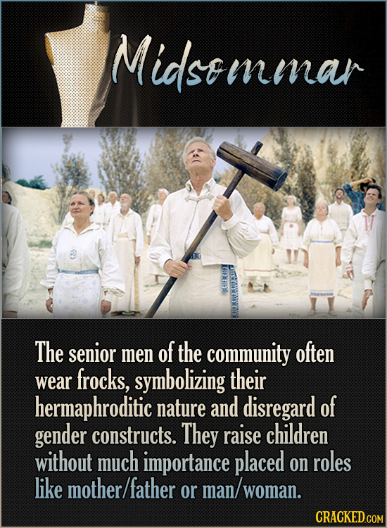 Midsemmar KNEXVR The senior men of the community often wear frocks, symbolizing their hermaphroditic nature and disregard of gender constructs. They r