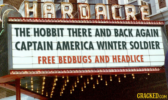 HIARDAICIRE THE HOBBIT THERE AND BACK AGAIN CAPTAIN AMERICA WINTER SOLDIER FREE BEDBUGS AND HEADLICE