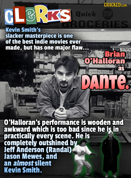CLERKS CRACKEDCO COM Quick STOP GROCERIES Kevin Smith's slacker masterpiece is one of the best indie movies ever made, but has one major flaw... Brian