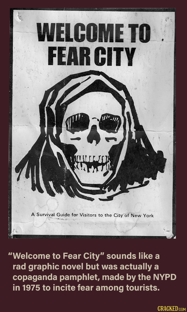 WELCOME TO FEAR CITY rtIPra LETS A Survival Guide for Visitors to the City of New York Welcome to Fear City sounds like a rad graphic novel but was