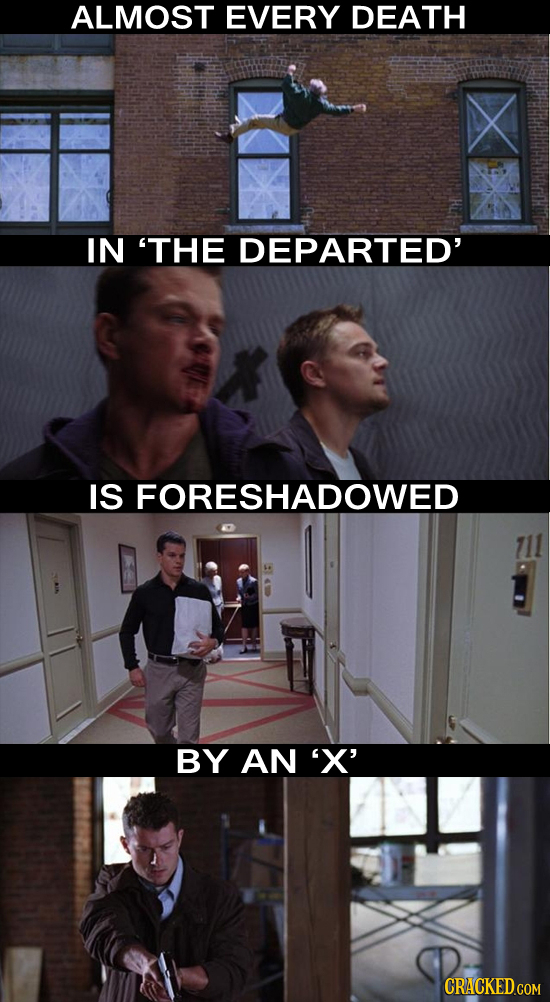ALMOST EVERY DEATH IN 'THE DEPARTED' IS FORESHADOWED BY AN 'X'