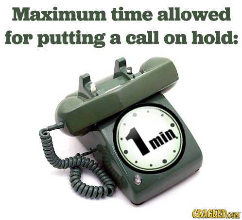 Maximum time allowed for putting a call on hold: min CRACKEDOON