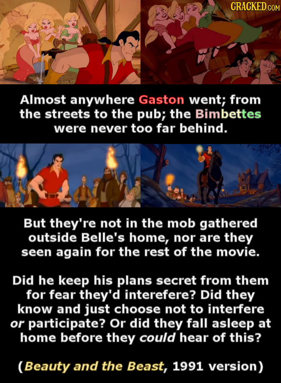 CRACKED GO Almost anywhere Gaston went; from the streets to the pub; the Bimbettes were never too far behind. But they're not in the mob gathered outs