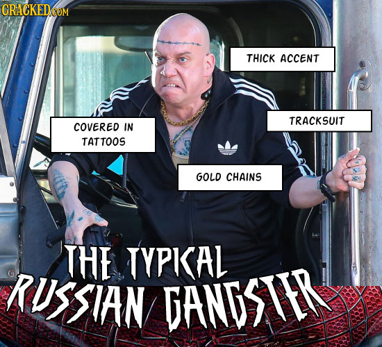 THICK ACCENT TRACKSUIT COVERED IN TATTOOS GOLD CHAINS THE TYPISAL RUSSIAN DANDSIER