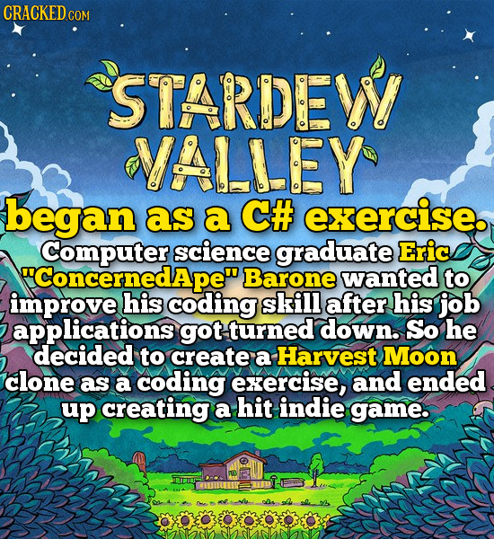 CRACKEDC COM STARDEWY VALLEY began as a C# exercise. Computer science graduate Eric Concernedape Barone wanted to improve his coding skill after his