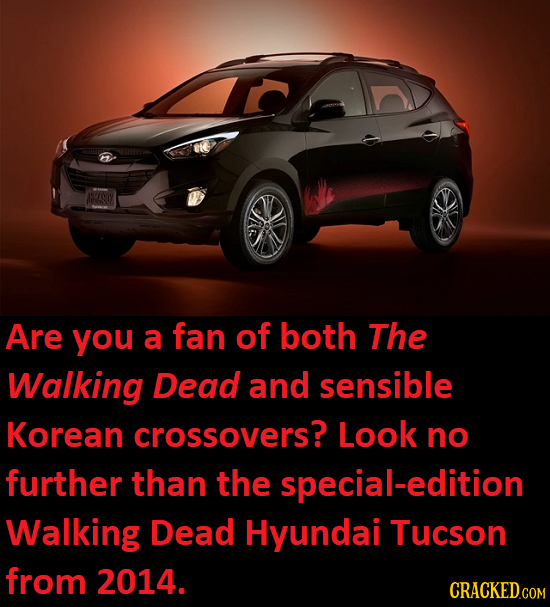 AHE SLY Are you a fan of both The Walking Dead and sensible Korean crossovers? Look no further than the special-edition Walking Dead Hyundai Tucson fr