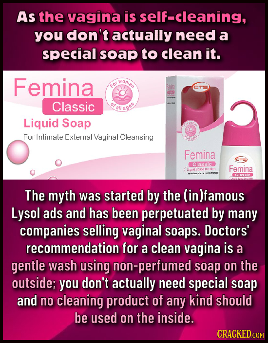 As the vagina is self-cleaning, you don't actually need a special soap to clean it. Femina women Faris Classic ages Liquid Soap For Intimate External 