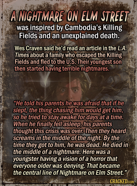 15 Horror Movie Inspirations That Are Just Unexpected