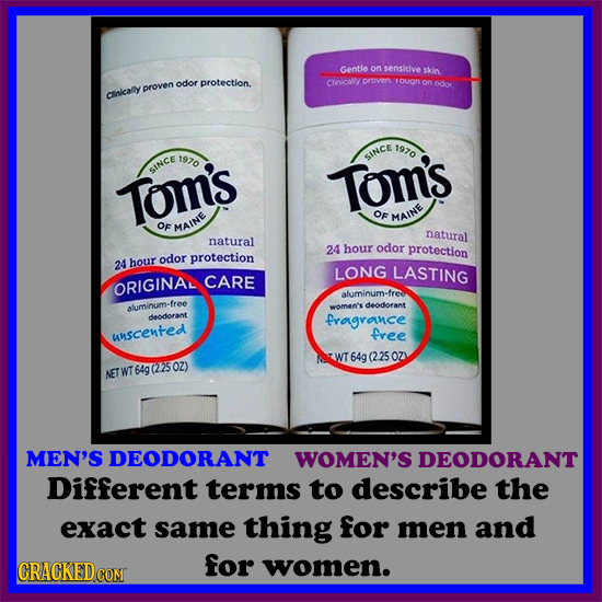 Gentie on sensitive skin odor protection. Cloicaly proven odor proven Clnicaily 1970 1970 SINCE since Tom's Tom's OF MAINE OF MAINE natural natural 24