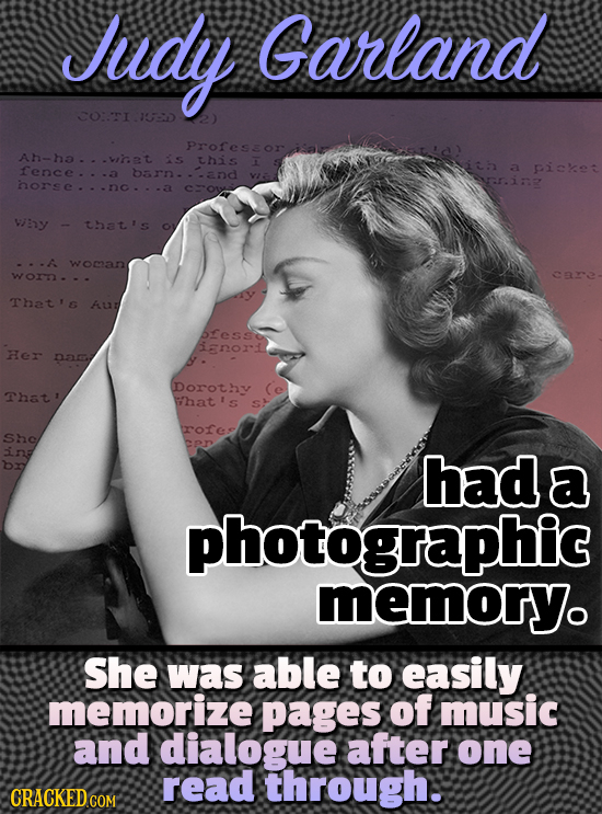 Judy Garland COTIGED Profesaor Ah-ha--2t Is this T Barn.7 a pic'et and horse...nc...a vay thats -.-A woman WOrn- -. CaE That's Aur bLesse Her EEROII D