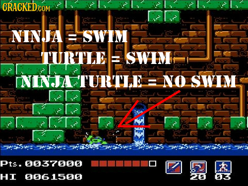 NINJA SWIM TURTLE SWI NINTA TURTIE NO SWIM A Pts. 0037000 roh HI 006 1500 2I61 613