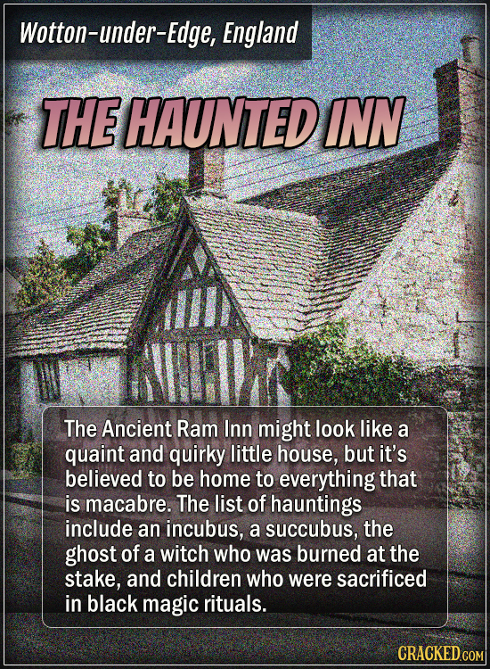 Wotton-under-Edge, England - The haunted Inn - The Ancient Ram Inn might look like a quaint and quirky little house, but it’s believed to be home to