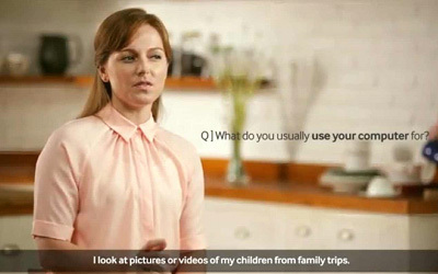 Q1 What do you usually use your computer for? I Jook at pictures or videos of my children from family trips. 