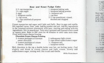 Beer and Keaut Fuedge Cake 3 cup margarine leaspoon baking sota sS0af 1 seasoon bakin povder Seaspoom Beat S eES salt S teaspoon mills 1 beee O 9/5 A