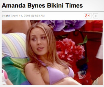 Amanda Bynes Bikini Times By phil April 11. 2005 4:33 AM g+1 0 U8 
