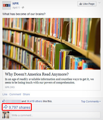 NPR Like Page D April What has become of our brains? Why Doesn't America Read Anymore? In an age of readily available information and countless ways t